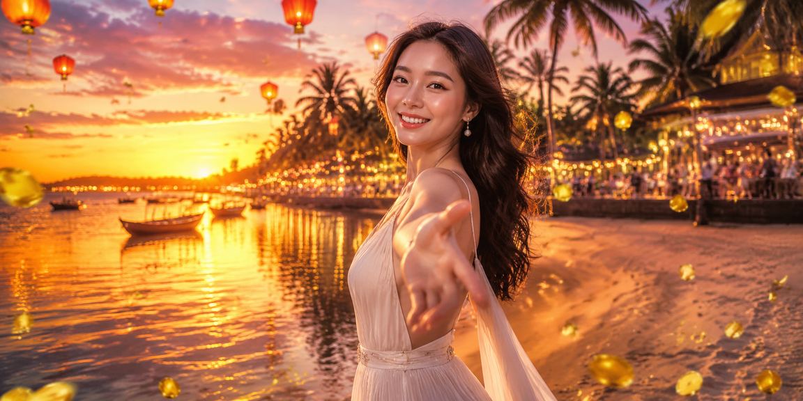 Người chơi tại Phú Quốc trải nghiệm live casino trên bãi biển qua điện thoại